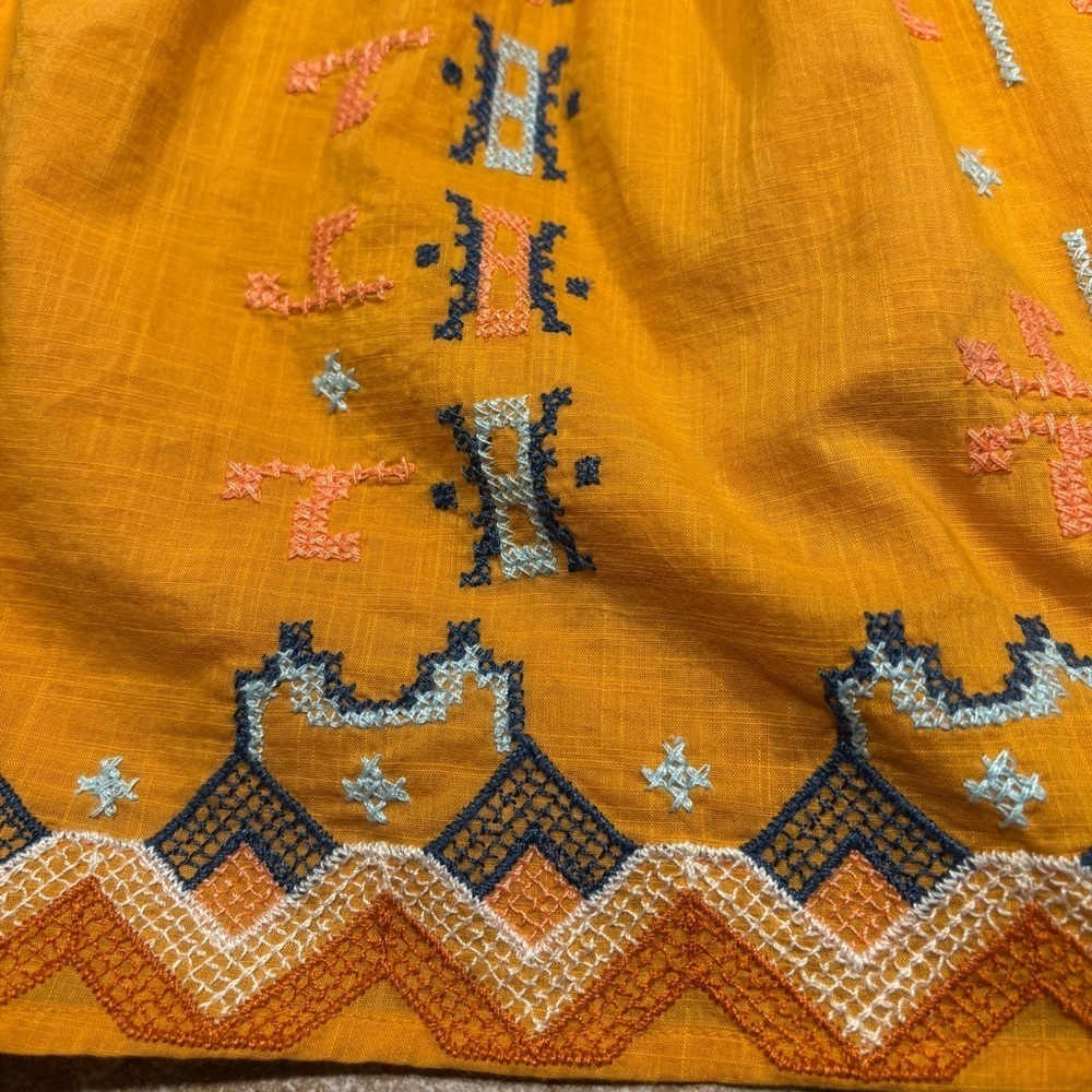 Anthropologie Embroidered Mustard Good Swing Tank Woman’s Size Large NWT - Picture 11 of 11